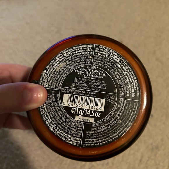 RARE🔥 USED Bath and Body Works Happiness Bergamot and Mandarin 3-Wick Candle - Picture 2 of 5